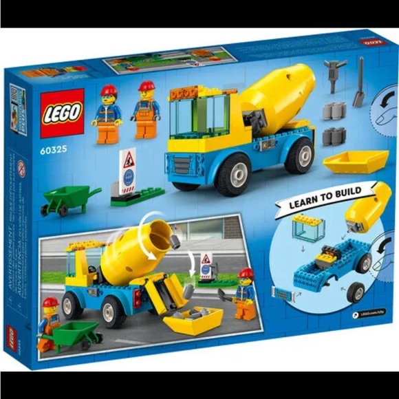 LEGO® City Vehicles Cement Mixer Truck 60325 [New Toy] 60322 Race Car - Picture 3 of 6